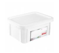 Bac HACCP 12 L rectangulaire + couvercle - blanc