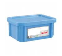 Bac HACCP 12 L rectangulaire + couvercle - bleu