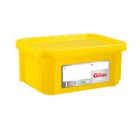 Bac HACCP 12 L rectangulaire + couvercle - jaune