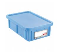 Bac HACCP 25 L rectangulaire + couvercle - bleu