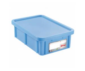 Bac HACCP 25 L rectangulaire + couvercle - bleu