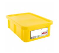 Bac HACCP 25 L rectangulaire + couvercle - jaune