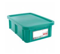 Bac HACCP 25 L rectangulaire + couvercle - vert