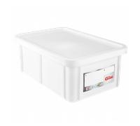 Bac HACCP 35 L rectangulaire + couvercle - blanc
