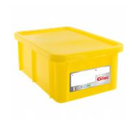 Bac HACCP 35 L rectangulaire + couvercle - jaune