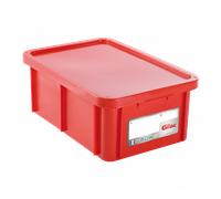 Bac HACCP 35 L rectangulaire + couvercle - rouge