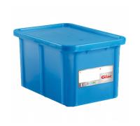 Bac HACCP 55 L rectangulaire + couvercle - bleu
