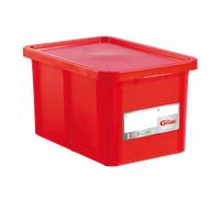 Bac HACCP 55 L rectangulaire + couvercle - rouge