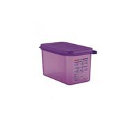 Bac hermétique violet anti allergénique 4,3 L - GN 1/4 - 4.3