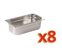 Bac Inox GN 1/3 - - Lot de 8 Vogue