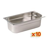 Bac Inox GN 1/4 Lot de 10 - Vogue