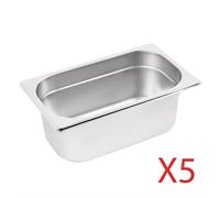Bac Inox GN 1/4 - - Lot de 5 Vogue