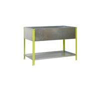 Bac jardin mÃ tallique GalvanisÃ et tablette de ran