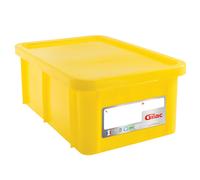 Bac HACCP 35 L rectangulaire + couvercle - jaune