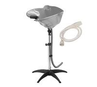 Bac lave tête coiffure sur pied avec douchette (Gris)