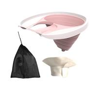 Bac Lave-Tête Portable à Domicile - Cuvette Pliante pour Cheveux | Plateau de Shampoing destiné aux Aînés | Tuyau d'Évacuation Directe, Rangement Facile, Soutien pour la Nuque, Idéal Lavage au Lit