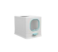 bac litiere Bac à litière fermé for Chat avec Couvercle et tiroir, entrée Avant, Sortie supérieure, bac à litière for Chat, Nettoyage Facile pour Chat(Blauw)