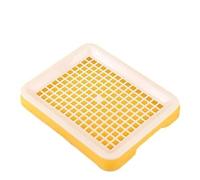 Bac Litiere Lapin, Animal Toilette, 25* 19.5 * 3cm Bac à litière pour Lapin, Bac à litière pour Petit Animal Toilette, Entraîneur de Pot Utilisation en Cage, Plateau avec Grille pour Hamster