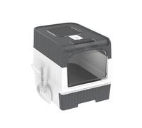 bac litiere Litière for Chat entièrement fermée avec Couvercle et tiroir, bac à litière de Grande capacité, Toilettes Anti-éclaboussures, Facile à Nettoyer pour Chat(Grey)