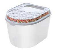 Bac Litiere pour Chat Résistant Bac À Litière pour Chat Entrée Supérieure avec Couvercle, Grande Toilette pour Anti-éclaboussures, Amovible, Facile Installer Maison de Toilette