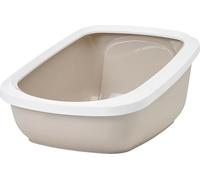 SAVIC-Bac à litière pour chat coloris beige en plastique Aseo Jumbo - 67,5 x 48,5 x 28 cm