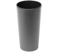 Bac Locon , Graphite Rillenoptik, Ø30x57cm Plastique Cache-Pot Avec Utilisation