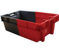 Bac Long Gerbable et Emboitable Bicolore Rouge et Gris 66L