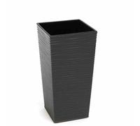 Bac Nizza, Graphite Rillenoptik, 30x57cm Plastique Cache-Pot Avec Utilisation