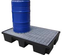 Bac PE recyclé 2 fûts 120 L caillebotis pehd FIMM - 845006657