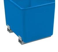 Bac PFV bleu 700 litres + fourreaux - Résistant aux huiles, fioul, gasoil, produits chimiques - CEMO