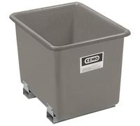 Bac PFV gris 400 litres + fourreaux - Résistant aux huiles, fioul, gasoil, produits chimiques - CEMO - 7179
