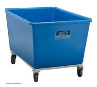 Bac PFV haut bleu 200 litres sur roulettes - Résistant aux huiles, fioul, gasoil, produits chimiques - CEMO