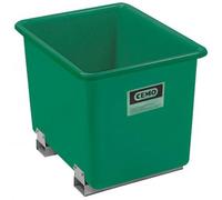 Bac PFV vert 2 200 litres + fourreaux - Résistant aux huiles, fioul, gasoil, produits chimiques - CEMO