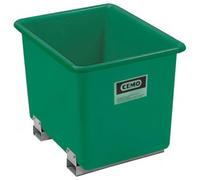 Bac PFV vert 400 litres + fourreaux - Résistant aux huiles, fioul, gasoil, produits chimiques - CEMO