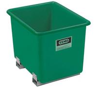 Bac PFV vert 550 litres + fourreaux - Résistant aux huiles, fioul, gasoil, produits chimiques - CEMO
