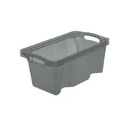 Bac plastique de rangement - KEEEPER - 6 5L - Transparent gris - Empilable - Bords renforcés