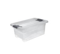 Bac plastique - KEEEPER - Transparent gris - 4L - Empilable - Dimensions: 125x295x195mm