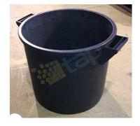 Bac plastique rond Noir 120 litres