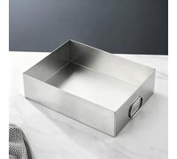 Bac plat de vidange en acier inoxydable 304, bac multifonction pour cuisine | Acier inoxydable 304, bords surélevés, surface peu d’entretien(B,L10.2″xW10.2″xH3.3″)