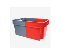 Bac Plein Empilable Bicolore - Gris / Rouge Gilac 1