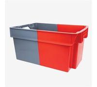 Bac Plein Empilable Bicolore - Gris / Rouge Gilac 1