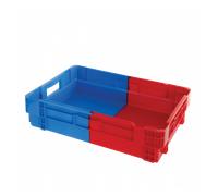 Bac plein empilable emboîtable 600x400 25 L bleu rouge