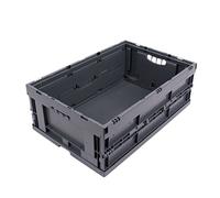 BAC Pliable 41 litres Bleu, bac gerbable Pliant, caisses Plastiques Pliantes, qualité Industrielle, 60x40x22cm, jusqu'à 60 kg