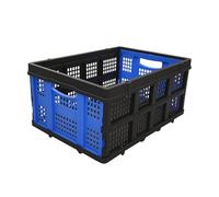 Bac pliant ajouré - 60L - bleu/noir