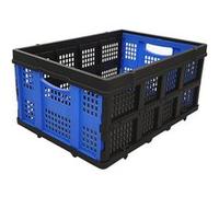 Bac pliant ajouré - 60L - bleu/noir