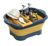 Bac portable - Bac de nettoyage - Lavabo interdit de plier - Bac de lavage multi-usage - Pour les devoirs - Solution de voyage compacte avec bec d'écoulement pour la pêche à la lessive, la salle de