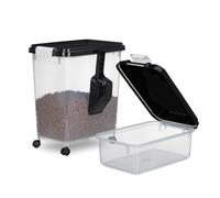 relaxdays Boîte de rangement pour aliments pour chiens, lot de 2