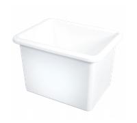 Bac rectangulaire renforcé emboîtable 55 L - blanc