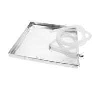 Bac Récupérateur de Condensation 1 Set, Drainage Intégré, Unité Extérieure | Acier Inoxydable Argenté, Installation Facile, Compatible Modèles Variés, Design Étanche, Évacuation Eau