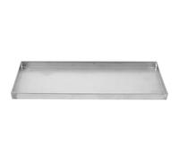 Bac Récupérateur de Gouttes Rectangulaire en Acier Inoxydable Argenté | Plateau de Drainage Étroit, Surface Polie Non Poreuse, pour Pots Lourds et Usage sous Appareil